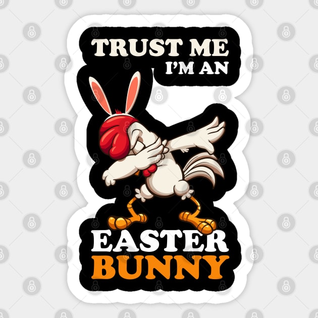 EASTER BUNNY DABBING - EASTER CHICKEN Sticker by Pannolinno